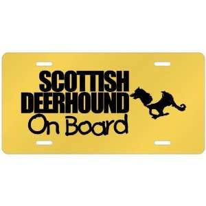   New  Scottish Deerhound On Board  License Plate Dog
