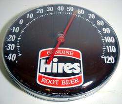 GENUINE HIRES ROOT BEER ROUND THERMOMETER * WORKS  