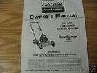 CUB CADET 20 SIDE DISCHARGE ROTARY MOWER OWNERS MANUAL