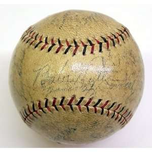  Ruth, Foxx, Hornsby & H. Wilson Signed Baseball Jsa 