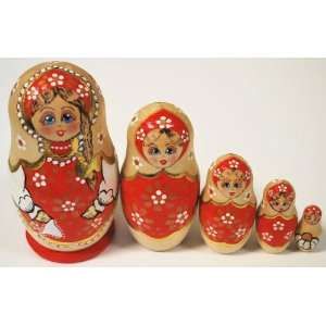  Authentic Russian Hand Painted Handmade Russian Red 