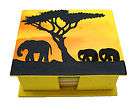 Orange Elephant Dung Paper Note Box with Note Cards Decorative Boxes 