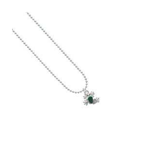  Mini Green Tree Frog Ball Chain Charm Necklace [Jewelry 