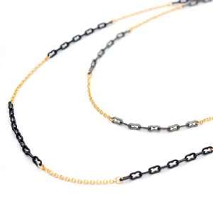  [Aznavour] Lovely & Cute Layered Cell Necklace / Black 