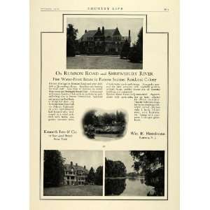  1925 Ad Rumson New Jersey Estate Household Real Country 