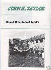 JOHN H TAYLOR ROUND BALE ROLLOUT FEEDER SALES SHEET  