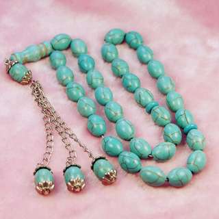 Fashion 33 turquoise Prayer beads Islamic Muslim Tasbih  
