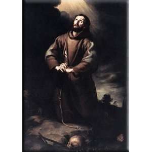St Francis of Assisi at Prayer 11x16 Streched Canvas Art by Murillo 