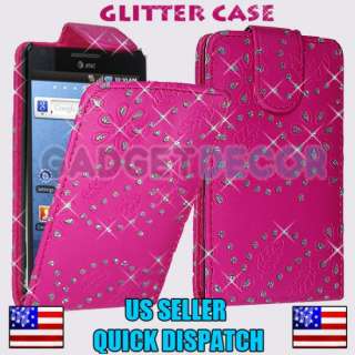   4G I997 PINK DIAMOND GLITTER LEATHER FLIP POUCH CASE COVER  