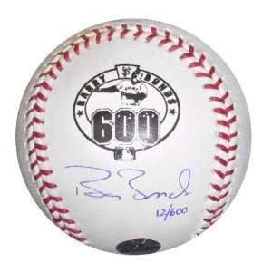  Barry Bonds Autographed 600 Home Run Baseball Sports 
