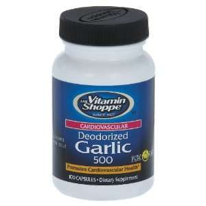  Vitamin Shoppe   Deodorized Garlic, 500 mg, 100 capsules 