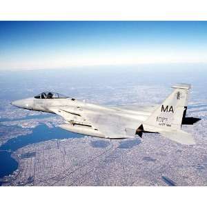  F 15 Eagle over Post 9/11 New York City 8x10 Silver Halide 