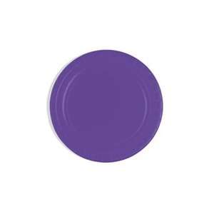  Solid Royal Purple 7 inch Paper Football Party Plates 