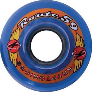  Kryptonic Route 59mm 78a Clear Blue Skateboard Wheels (Set 