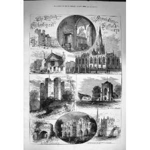  1873 Sheffield Rotherham Chapel Abbey Tickhill Castle 