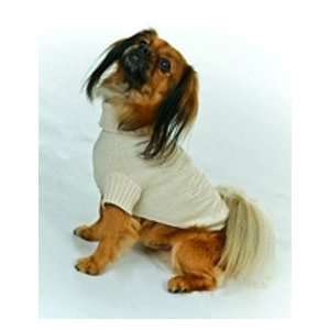   Knitting Doggy Design Sweater   Size 14, Cream
