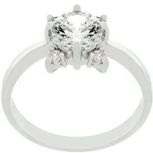  Nvies Clear Rose Ring   6 Jewelry