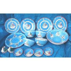 Nautical 16 Piece Set of Dishes 