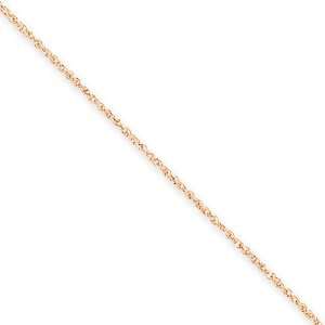    16 Inch 14K Rose Gold .7mm Ropa Chain Vishal Jewelry Jewelry