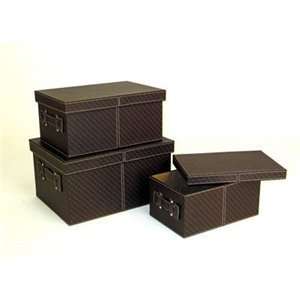    Wayborn Furniture 7220X Leather Storage Boxes