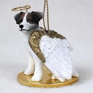  Jack Russell Terrier Angel Dog Ornament Roughcoat Brown 