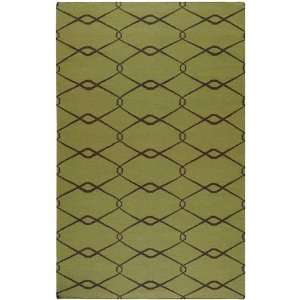 Surya Fallon Lime Green Chocolate Geometric Contemporary 5 x 8 Rug 