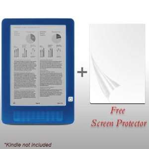  E Reader  Kindle DX Silicone Skin   Blue + Screen 