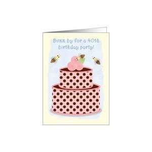    Birthday Party Invitations 40 Bees and Cake Card Toys & Games