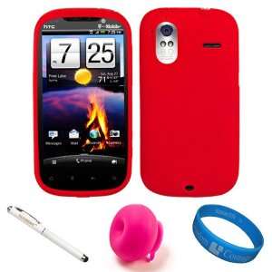  Red Rubberized Soft Silicone Protective Skin Cover for T 