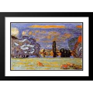 Bonnard Framed and Double Matted Art 25x29 Paturage Aux Vaches Rouges 