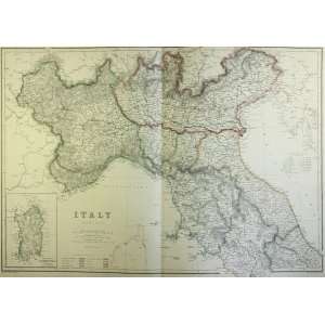  Blackie Map of Italy Northern (1860)