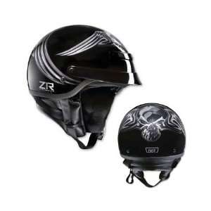  Z1R Nomad Skull Half Helmet Small  Off White Automotive
