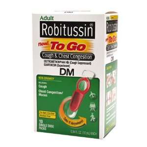 Wyeth Consumer Robitussin DM Single Dose To Go   Model 87952   Box of 