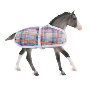  Breyer Traditional Foal Blanket   Blue Plaid [Toy] Sports 