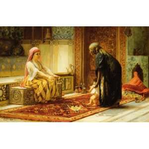   Arthur Bridgman   24 x 16 inches   The First Steps