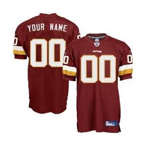   NFL Equipment Washington Redskins Burgundy Authentic Customized Jersey