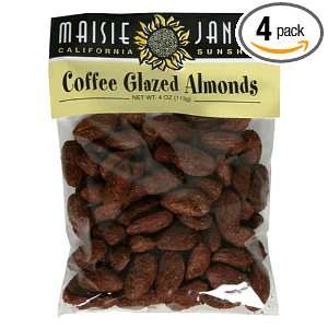 Maisie Jane Almonds Coffee Glazed, 4 Ounce Packages (Pack of 4)