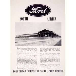   South Africa Limited Warehouse Car Automobile Road   Original Print Ad