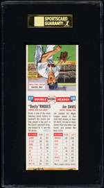 1955 Topps Double Headers #27/#28 Dusty Rhodes + SGC 96  