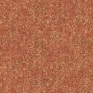  Waverly 5510802 Prelude Damask Wallpaper, Red and Gold, 20 