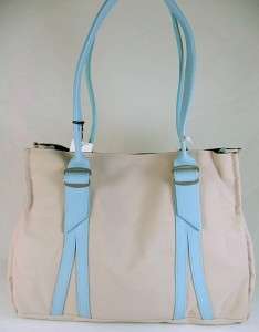 Jack Gomme Elsa Nylon Leather Small Shopper Tote Bag Purse  