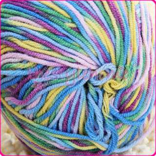 50g/Roll Soft Multi color Baby Knitting Crochet Yarn  
