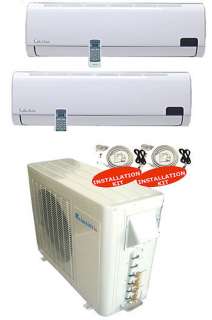 Dual Zone Ductless Split Air Conditioner SEER 16 12+12  