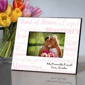  Maid of Honor Frame   Pink White