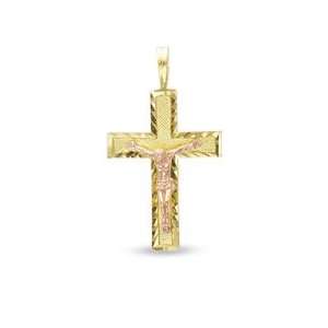  Crucifix Charm in 10K Two Tone Gold 10K RELIGIOUS CHARMS 