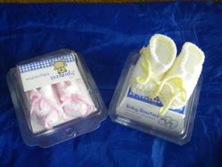 Sets Baby Booties NIB Pink Yellow Crochet 3348  