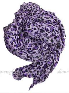 new Fashion Leopard Soft Shawl Scarf Wrap Long Stole Pashmina 2 colors 