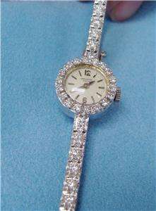 Vintage 14k White Gold Diamond Universal Geneve Watch  