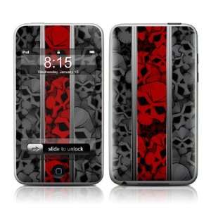  Red & Gray Skulls iPod Touch 2nd or 3rd Generation Skin 