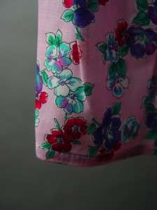 FLORAL Print Printed High Waisted or Low Rise Smocked Waist Cute Pink 
